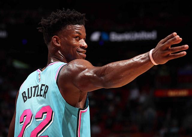 关于热火胜凯尔特人，杰米-巴特勒高效发挥的信息